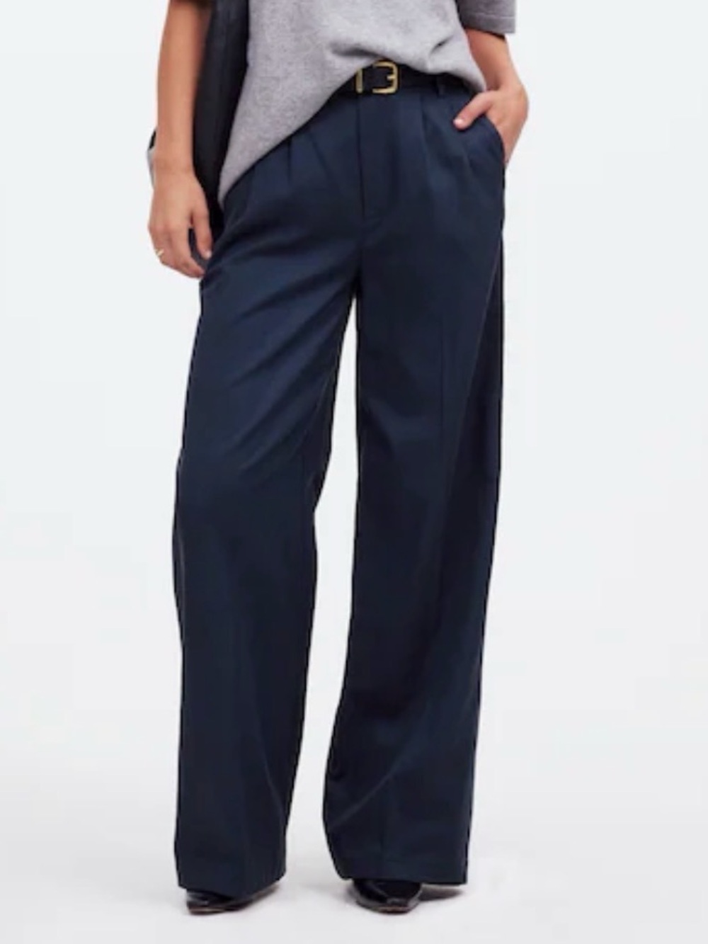 Madewell The Harlow Wide-Leg Pant in Drapey Twill size 12